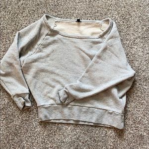 Off the shoulder sweatshirt